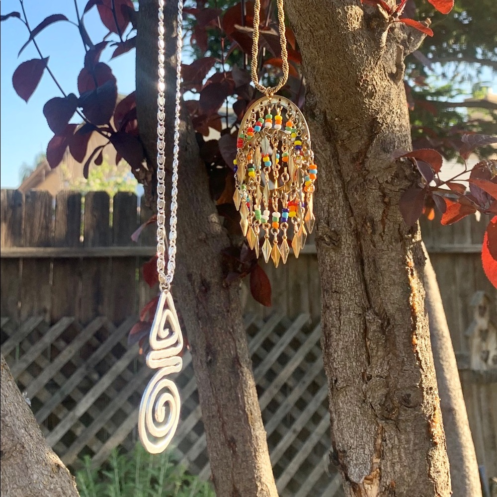 Vintage Silver Tribal and Gold Ethnic Necklaces